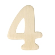 WOODEN NUMBER 4 4CM  RAYHER