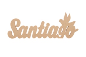 NOME PERSONALIZÁVEL 6 A 10 LETRAS 12X1.6CM MDF C/ POMBA