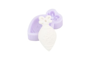 MOLDE SILICONE ENFEITE NATAL  6X3X1.5CM MLD311