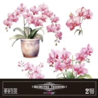 DECOR TRANSFERS 30X30CM PINK ORCHID  PFY-14654
