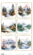 PAPEL ARROZ 54X33CM LANDSCAPE MOUNTAIN LAKE I  PFY-15259