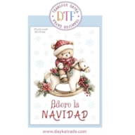 TRANSFER DTF-056P 14.28X19CM URSINHO SOBRE CAVALINHO