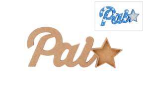 PALAVRA PAI C/ ESTRELA 28.5X12X1.6CM MDF