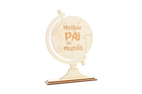 TROFEU MELHOR PAI 14.5X20.5X0.4CM CHOUPO C/ BASE