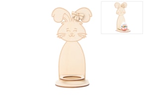 SET 2 KITS COELHINHA P/ OVO 8.9X16X0.3CM CHOUPO C/ BASE