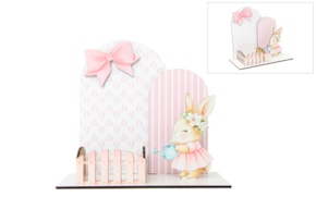 CENÁRIO COELHINHA PÁSCOA 20X11X18X0.3CM MDF BRANCO