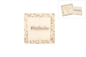 SET 4 KITS LEMBRANÇA MADRINHA 8X8X0.3CM CHOUPO