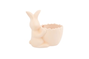 CACHE POT OVO COELHO 14X10X15CM