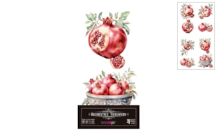 DECOR TRANSFERS 15X30CM POMEGRANATES PFY-15716