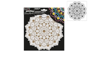 KIT DOT PAINTING BASE + STENCIL 20CM ROSACEA 85503