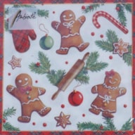 EMB. 20 GUARDANAPOS 33X33CM GINGERBREAD COOKIES