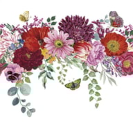 EMB. 20 GUARDANAPOS 33X33CM FLOWER BORDER WHITE