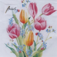 EMB. 20 GUARDANAPOS 33X33CM TULIPS BOUQUET