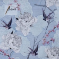 EMB. 20 GUARDANAPOS 33X33CM ORIENTAL FLOWERS BLUE