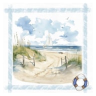 EMB. 20 GUARDANAPOS 33X33CM SAILING ALONG THE COAST