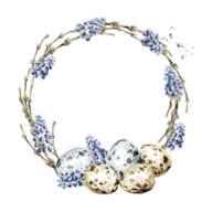 EMB. 20 GUARDANAPOS 33X33CM MUSCARI WREATH