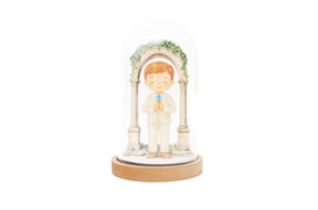 MENINO C/CAMPANULA 11.5X18.5X1.6CM MDF BRANCO