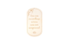 SET 12 PLACAS DIAMANTE MÃE 5X4.1X0.3CM MDF BRANCO