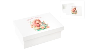 CAIXA RECT. LACADA MÃE 22X15X8CM BRANCA