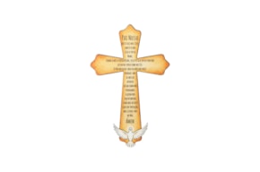 SET 4 CRUZES PAI NOSSO 7.7X12X0.3CM MDF