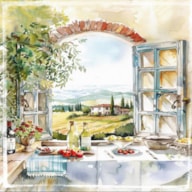 SET 20 NAPKIN 33x33CM KITCHEN WINDOW 373438