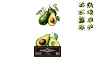 DECOR TRANSFERS 15X30CM AVOCADOS PFY-15712