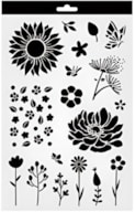 STENCIL FLOWERS 20x30CM  81229