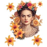 TRANSFER DTF TEXTIL 25X30CM FRIDA ARTIS DECOR