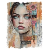 TRANSFER DTF TEXTIL 25X30CM FEMALE PORTRAIT 3 ARTIS DECOR
