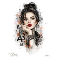 TRANSFER DTF TEXTIL 25X30CM BY SABELLA MULHER AB ARTIS DECOR