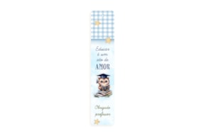 SET 4 MARCADORES PROFESSOR 3.5X18X0.3CM MDF BRANCO