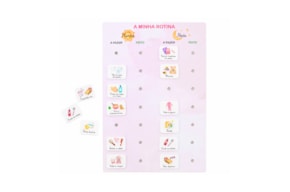 PLACA C/ ROTINAS MENINA 22X32X0.5CM MDF