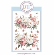 TRANSFER DTF-115P 14.28X19CM FLORES BRANCAS E ROSAS