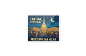 SET 6 IMANS PROCISSÃO FÁTIMA 7X6X0.3CM ACRILICO