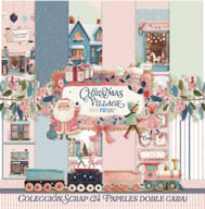 BLOCO 24 PAPELES SCRAP 15X15CM CHRISTMAS VILLAGE PFY-16487
