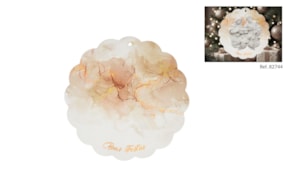 SET 4 BASES BOAS FESTAS D.10X0.3CM MDF BRANCO