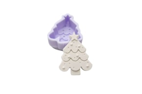 MOLDE SILICONE PINHEIRO 8X6X2.8CM  MLD348