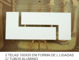 2 TELAS 100x55 em L ligadas c/ 4 tubos inox